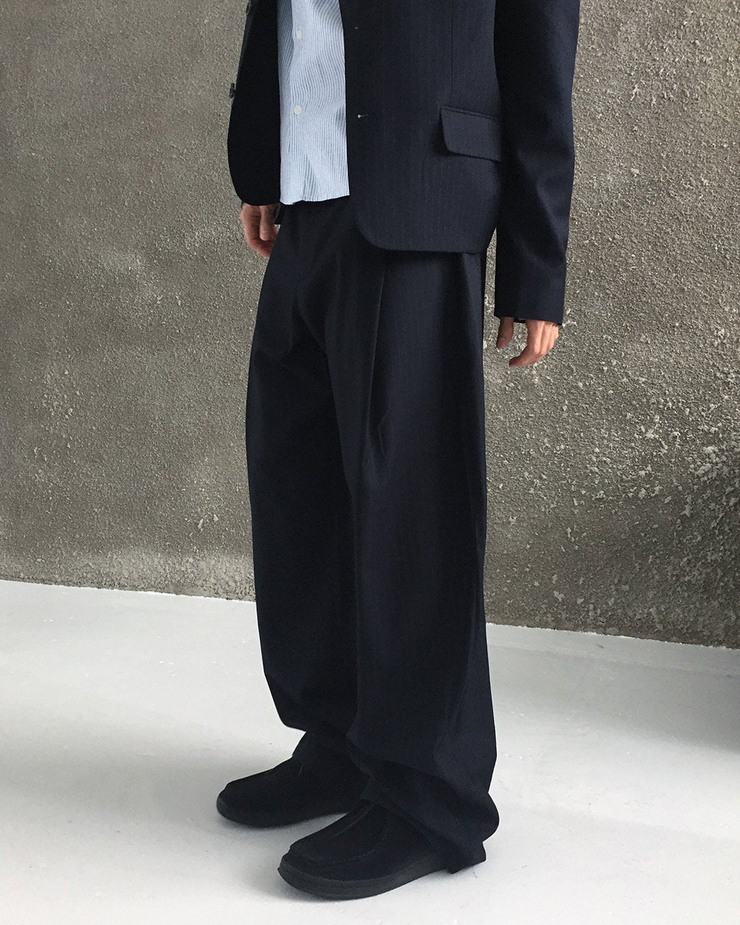 Zegna One-Tuck Curved Slacks