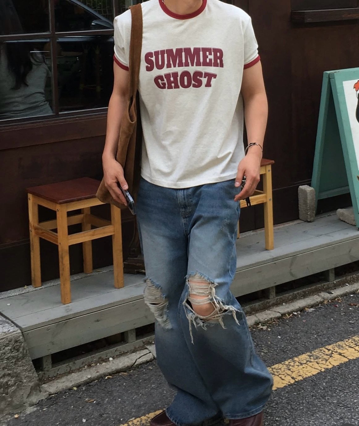 Pigment-Washed Nylon Shirt Jacket