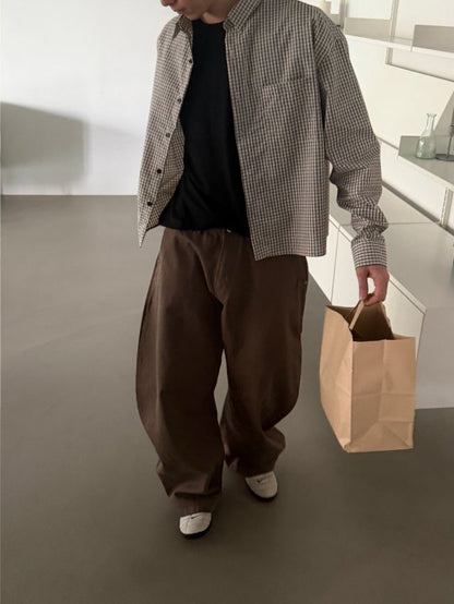 Pigment-Washed Nylon Shirt Jacket