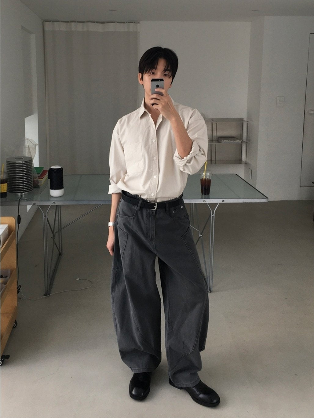 Puckered Wide Pants
