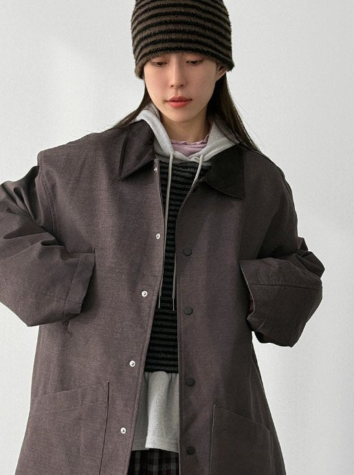Check Lining Cotton Coach Jacket