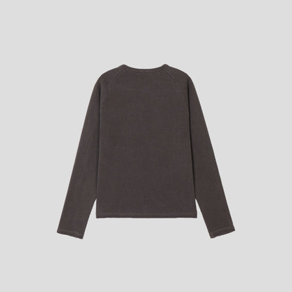 Waffle Pigment Henley Neck Tee