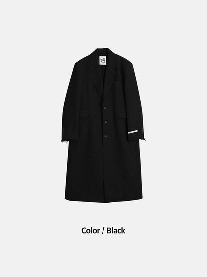 Draped Tweed Coat