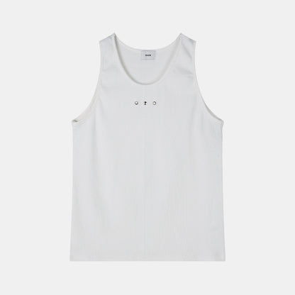 METAL DETAIL RIBBED TANK TOP