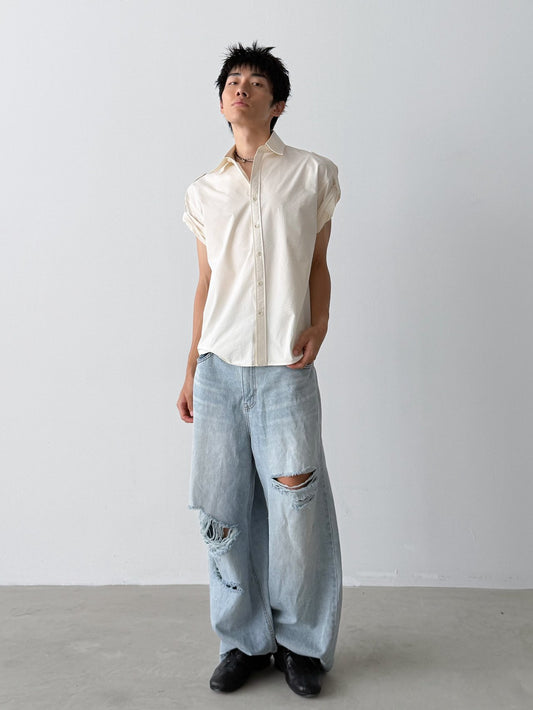 Epaulet Roll-Up Shirt
