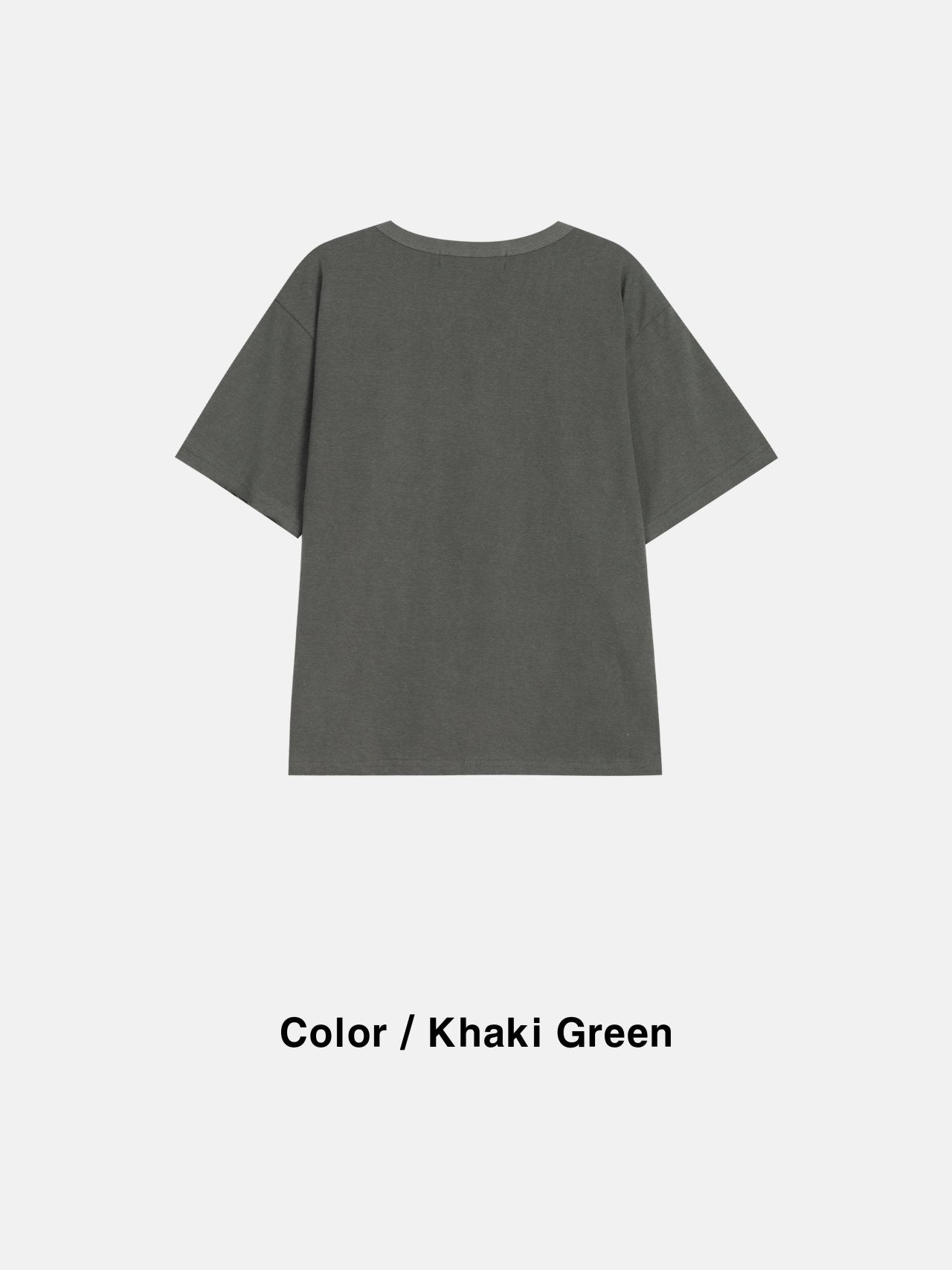 Washed Deep Crop U-Neck Tee