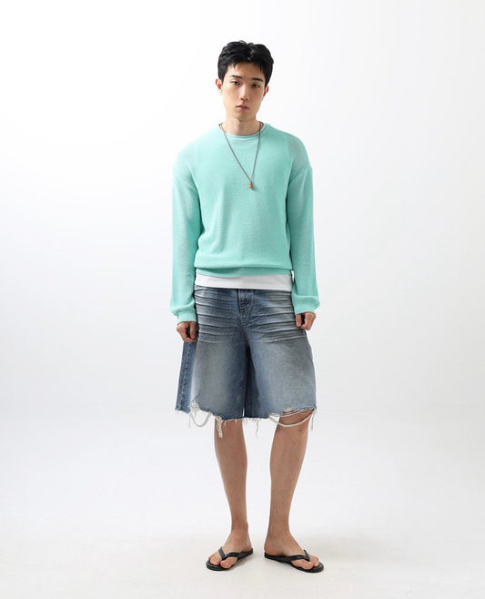 Pigment-Washed Nylon Shirt Jacket