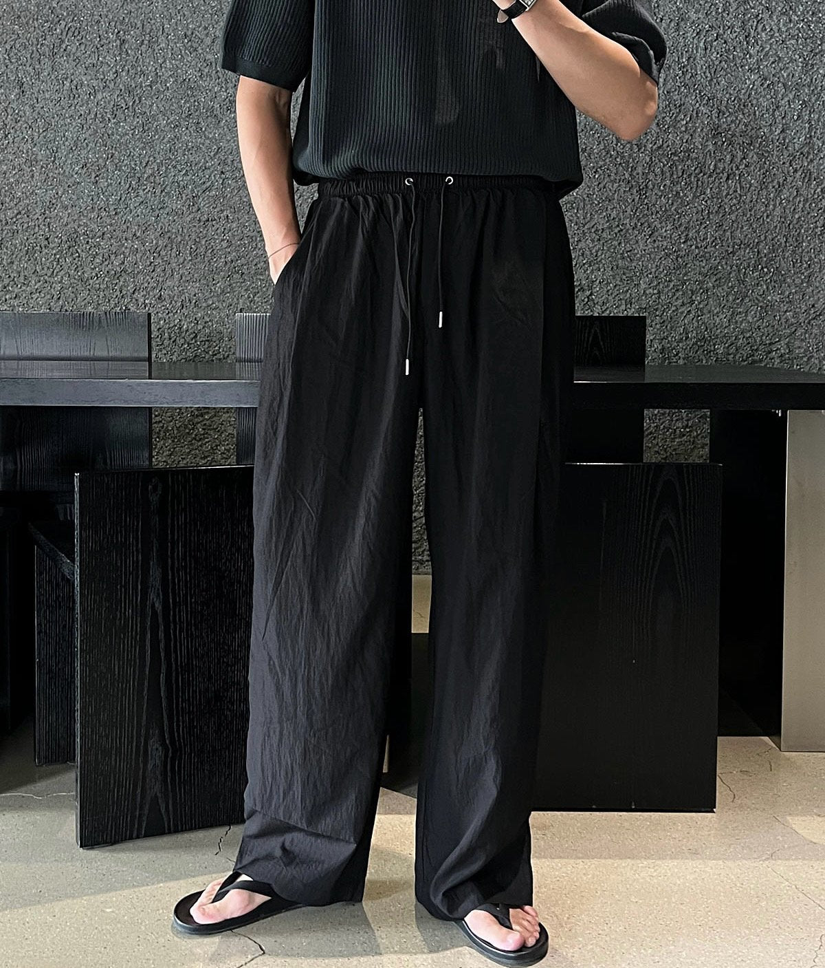 Pigment-Washed Nylon Shirt Jacket