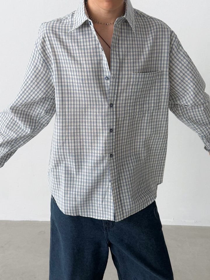 Pigment-Washed Nylon Shirt Jacket