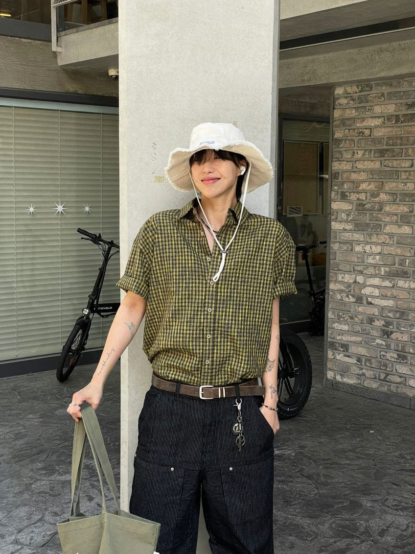 Farmer Check Half Shirt