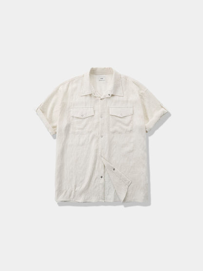 Wrinkle Pocket Roll-Up Shirt