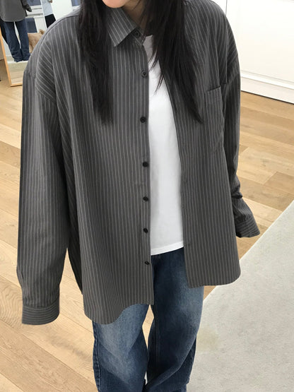 Pigment-Washed Nylon Shirt Jacket