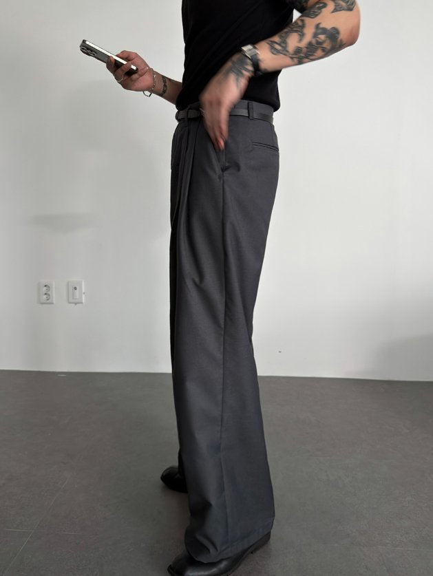 Two-Tuck Balloon Wide Slacks