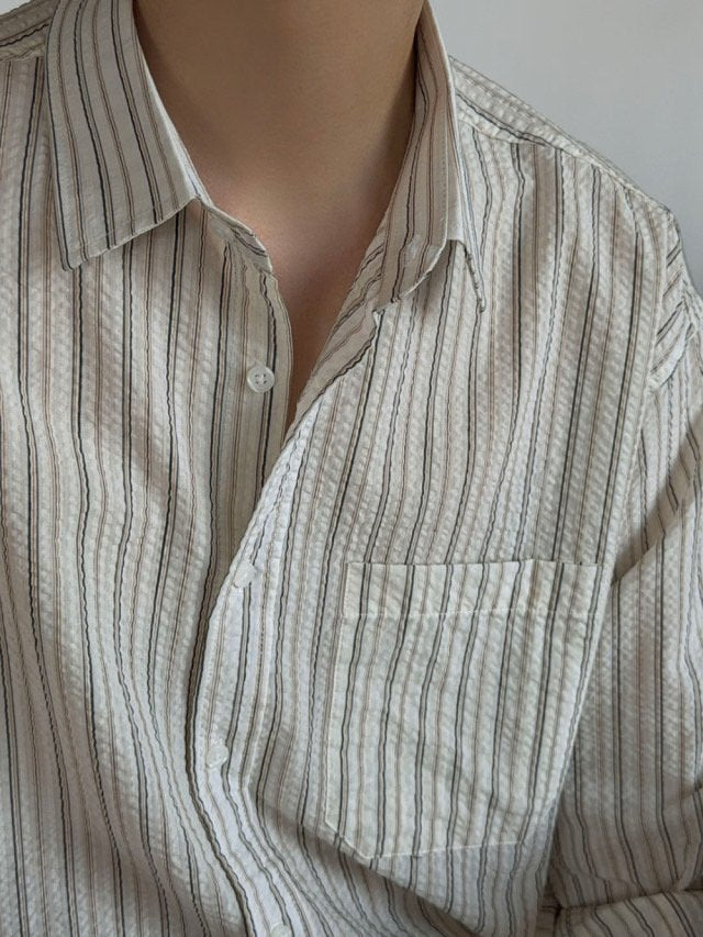 Rough Stripe Oversized Shirt