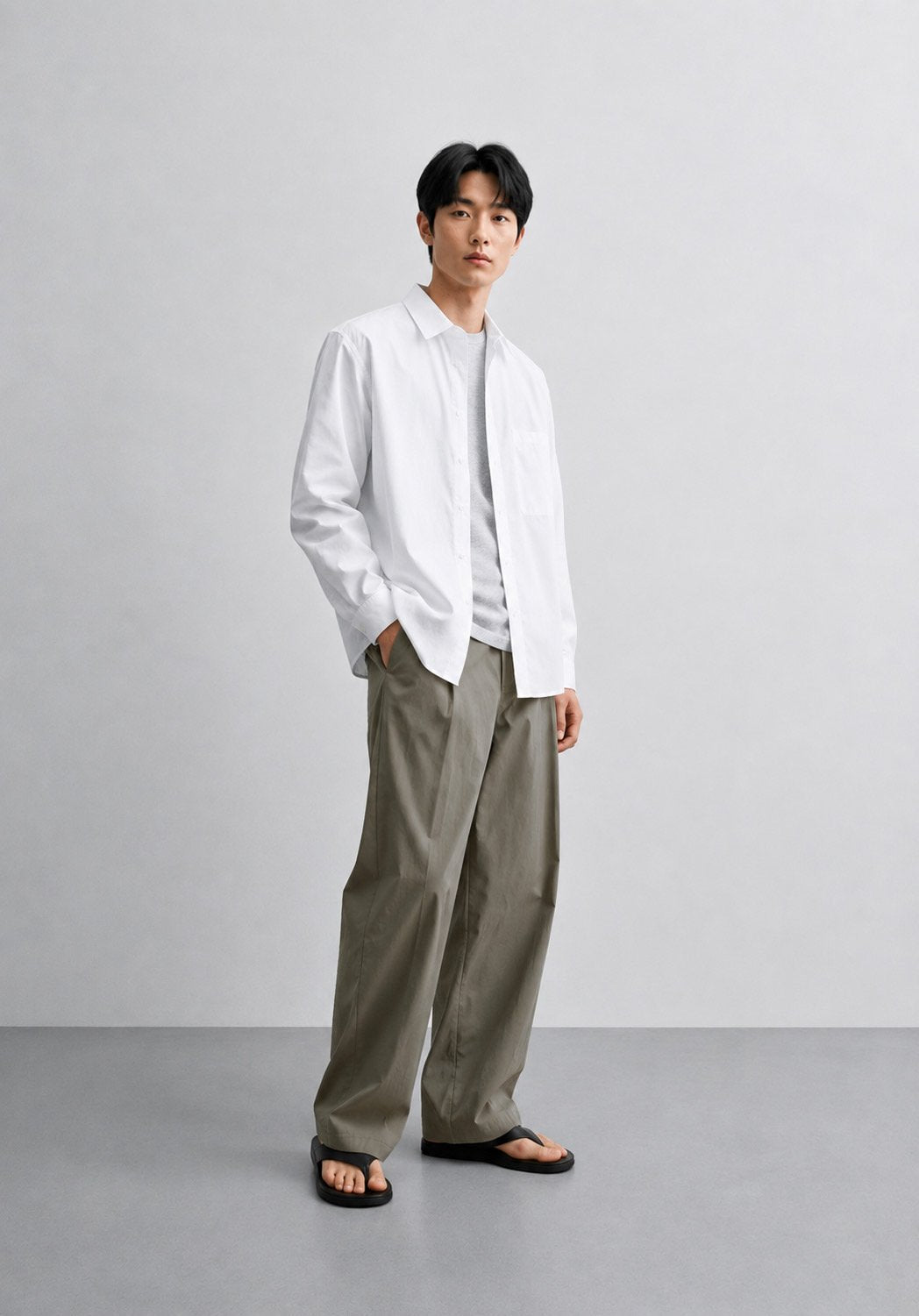 Or One-Tuck Chino Pants