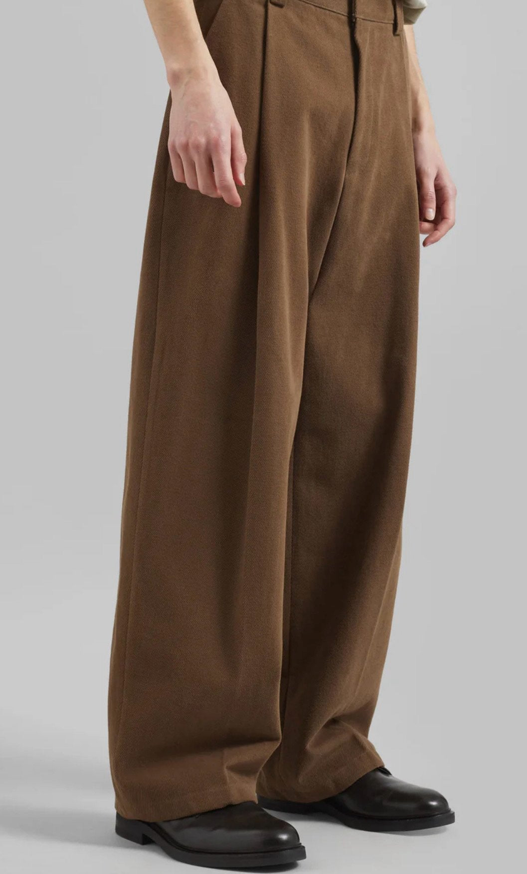 Brushed Twill Tuck Wide Pants