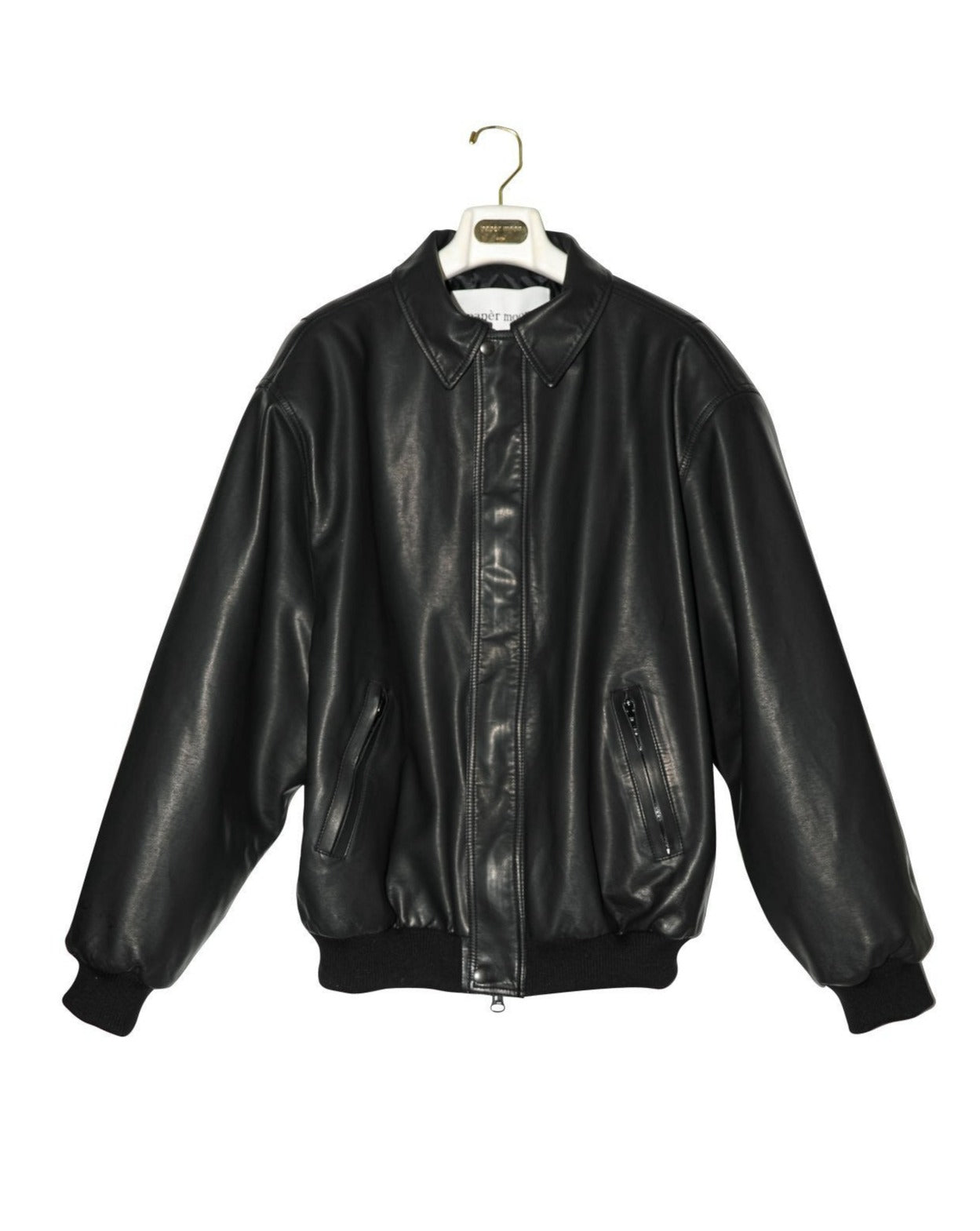 paper moon leather fur jacket - レザージャケット