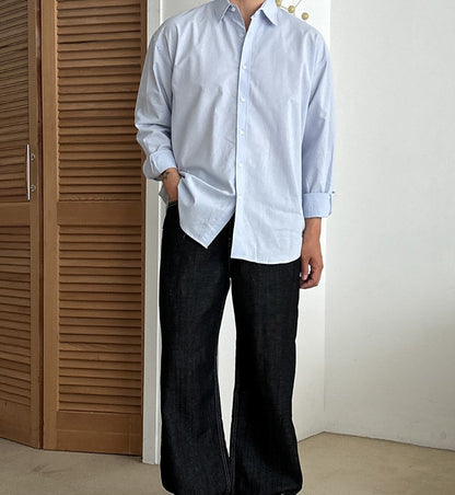Pigment-Washed Nylon Shirt Jacket