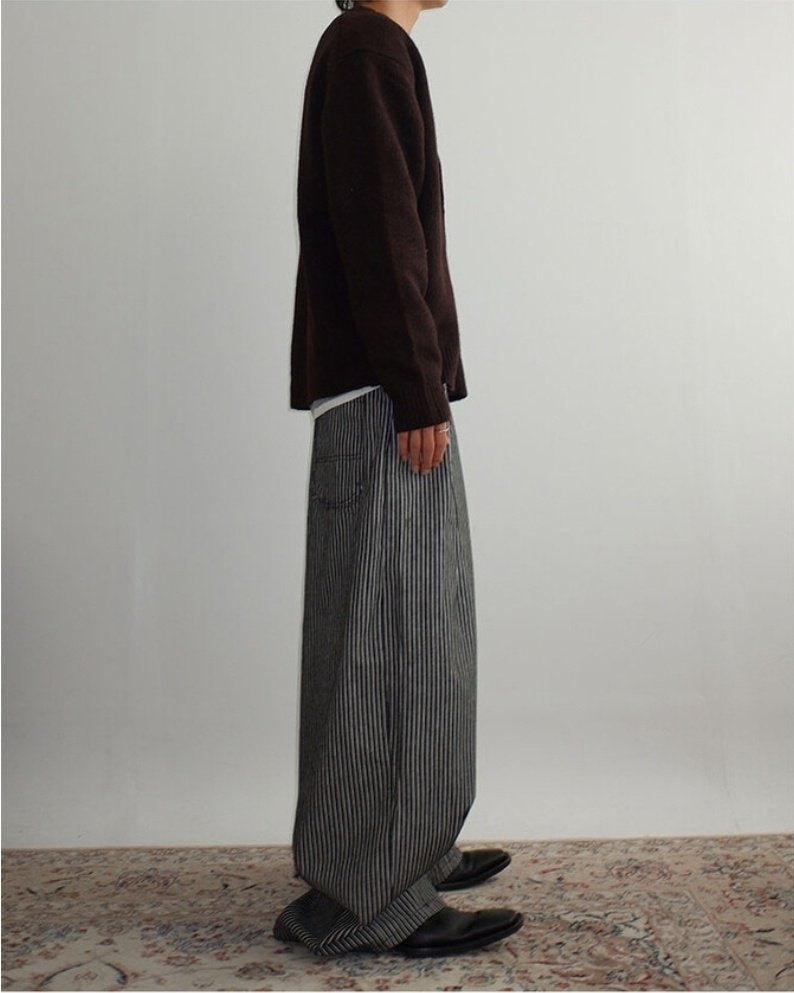 Stripe Hijaderu Balloon Pants