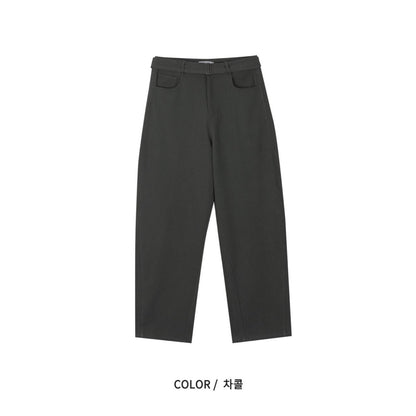 ニードルベルテッドパンツ チャコール フラットレイ