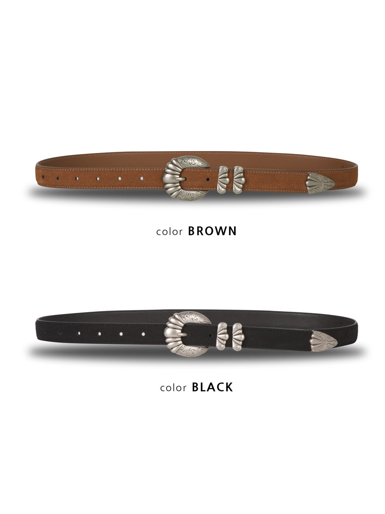 Antique Suede Leather Belt