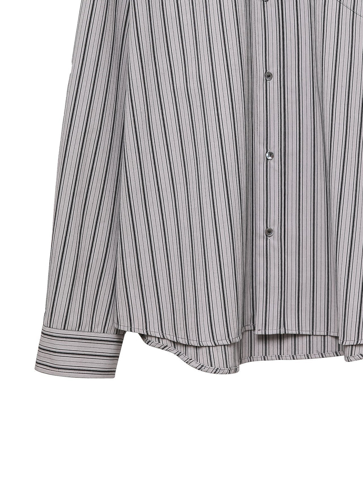PAPERMOON Oversized Striped Pattern Pocket Button Down Shirt