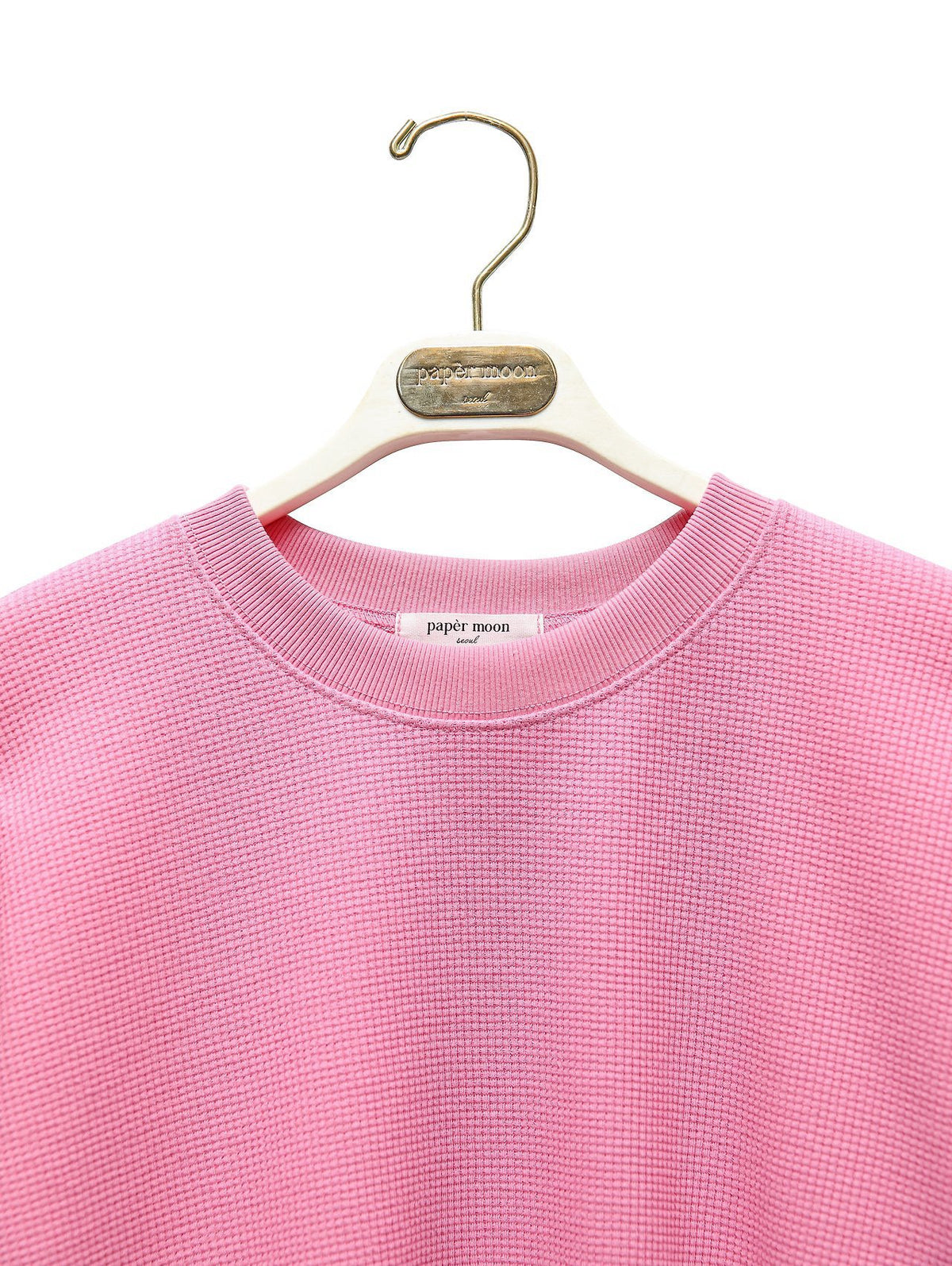 PAPERMOON ペーパームーン ワッフルファブリックオーバーサイズロングスリーブTシャツ