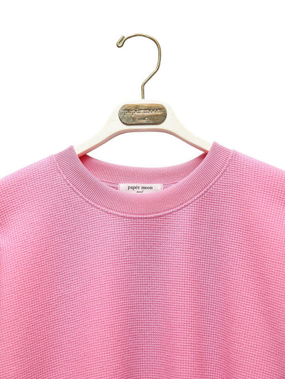 PAPERMOON ペーパームーン ワッフルファブリックオーバーサイズロングスリーブTシャツ