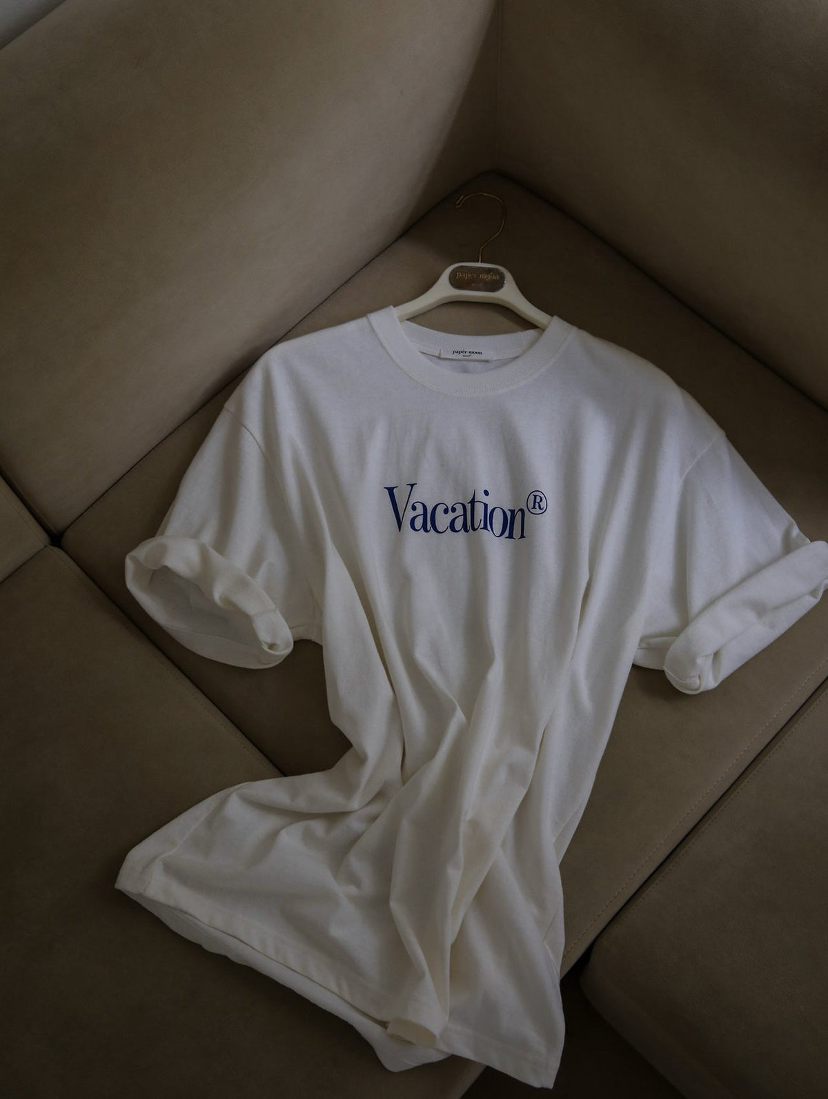 PAPERMOON ペーパームーン バケーションプリントピグメントTシャツ