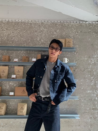 Luggage Ribbed Denim Set-up