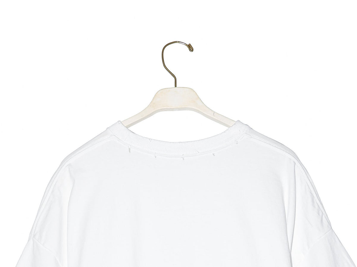 PAPERMOON Oversized Pigment Cutted Detail T-Shirt
