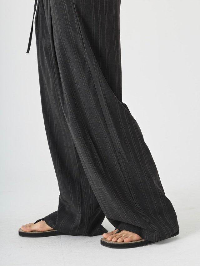 Tone-on Stripe Banding Slacks