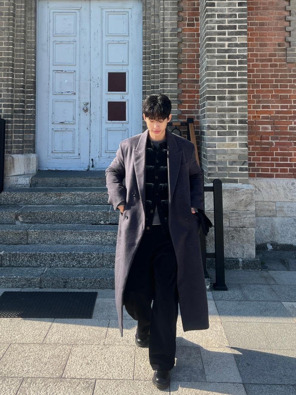 Belted Double Long Coat – WooStore