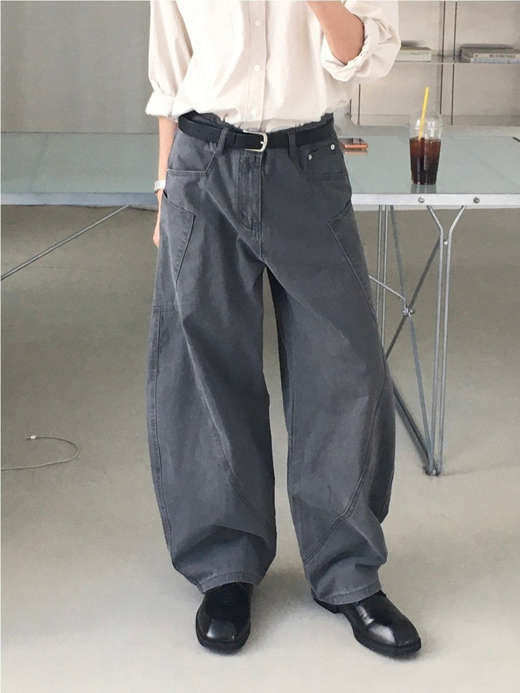 Puckered Wide Pants