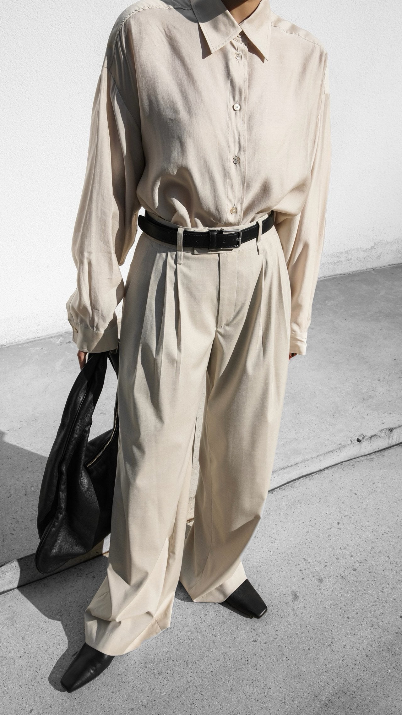 [PAPERMOON] SS / Three Pin - Tuck Detail Wide Trousers