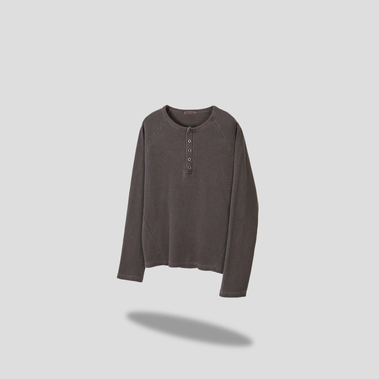 Waffle Pigment Henley Neck Tee