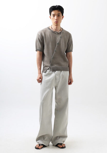 Label Dyeing Wide Pants