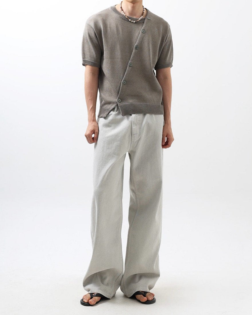 Label Dyeing Wide Pants