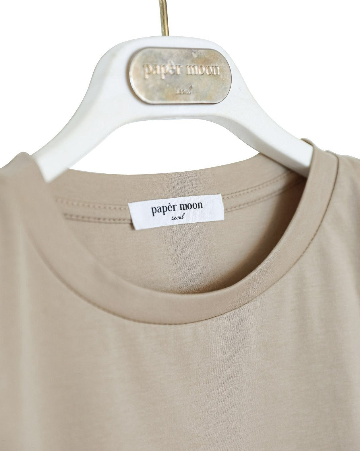 【PAPERMOON 페이퍼 문】SS / Premium Cotton Classic Slim Padded T - Shirt