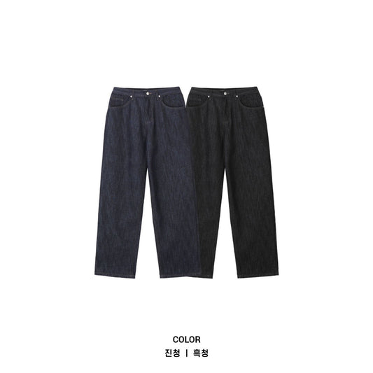 Raw Indigo Semi-Wide Denim