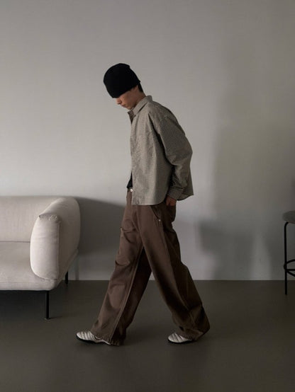 Pigment-Washed Nylon Shirt Jacket