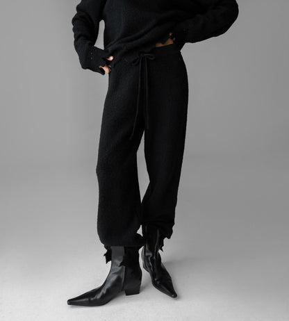 【PAPERMOON ペーパームーン】AW / Vintage Fuzzy Cashmere Wool Jogger Pants