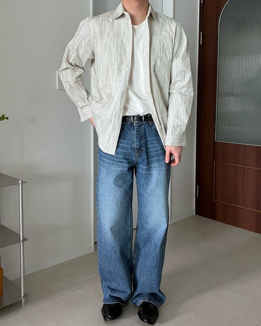 Cozy Crinkle Stripe Shirt