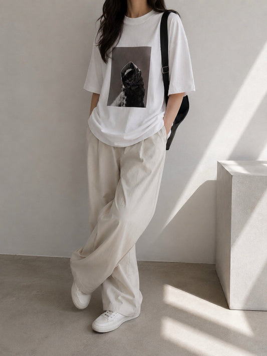 Masked Cat Graphic Tee