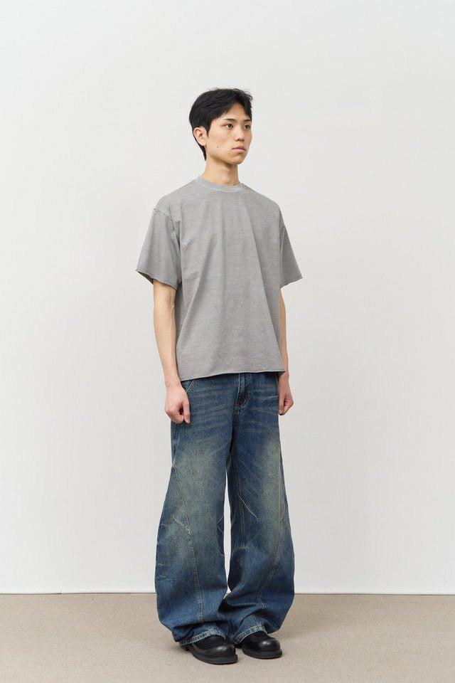 Wide Barrel Denim Pants