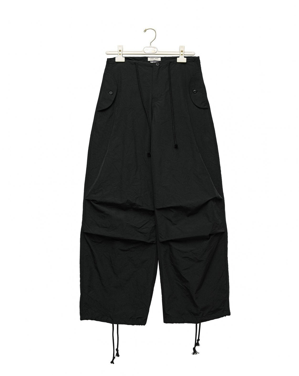 [PAPERMOON] SS / Wrinkle Cotton Fabric Oversized Drawstring Trousers