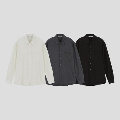 Crinkle Cozy Semi-Wide Shirt