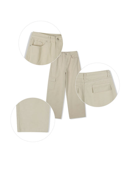 Relaxed Cargo Wide Pants