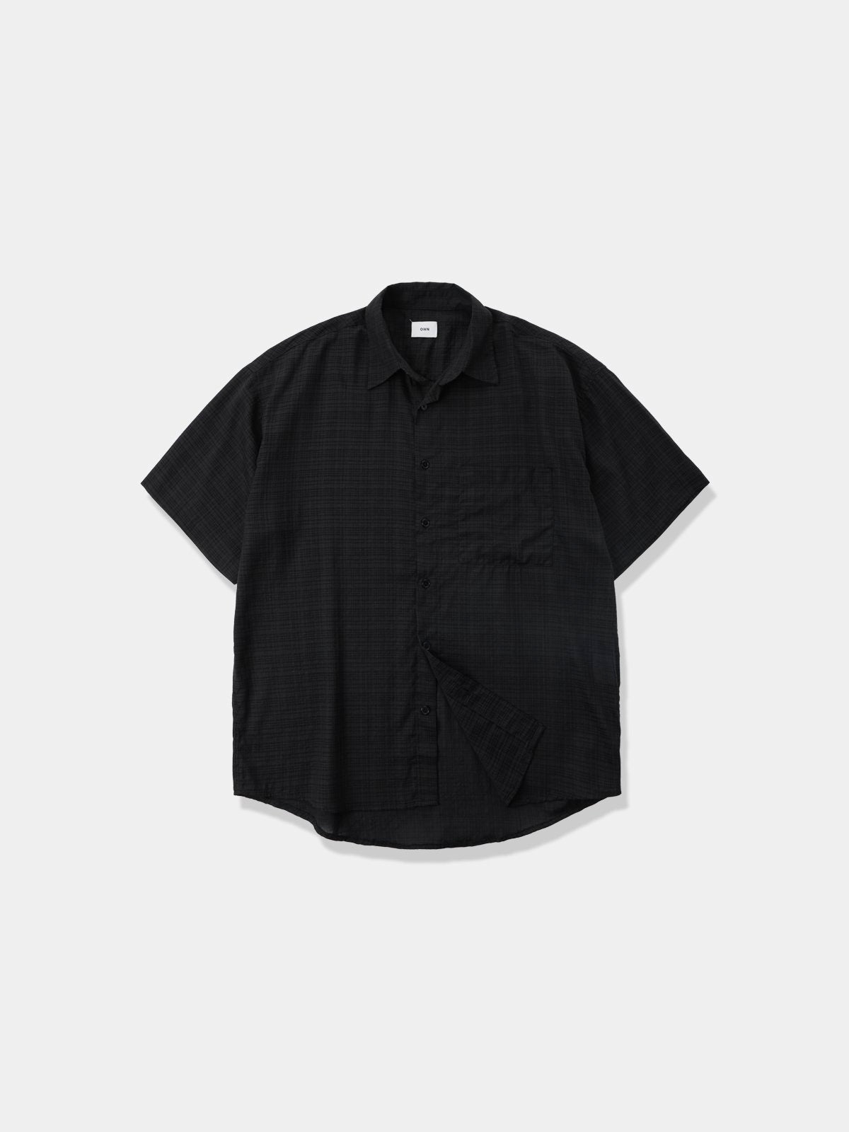 Pigment-Washed Nylon Shirt Jacket