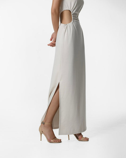 [PAPERMOON] SS/Cut-Out Jersey Maxi Sleeveless Dress